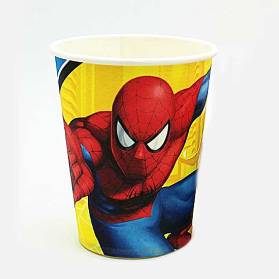 Load image into Gallery viewer, Spiderman themed party cups makes drinking water or soft drink so much more interesting.
