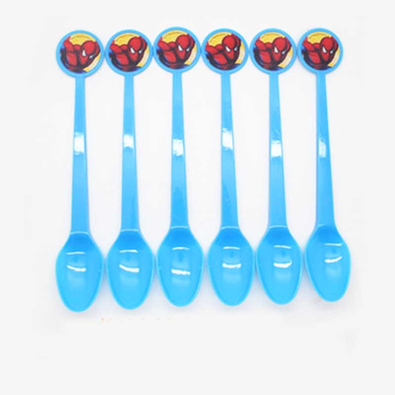 Load image into Gallery viewer, Spiderman themed Spoons for the guest to enjoy the yummy desserts with.
