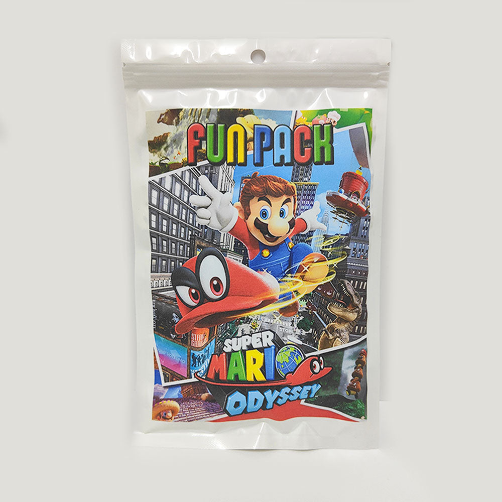 Mario Odyssey Gamer theme birthday party fun packs. A perfect favour gift pack to mark the fun and interesting Birthday Party. 