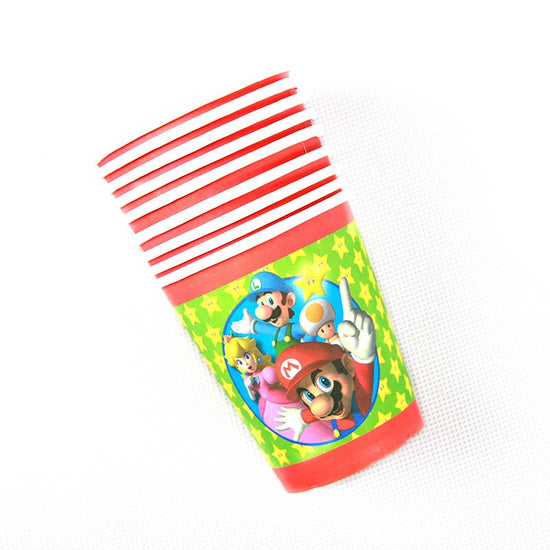 Super Mario party cups for the little children to enjoy their drinks and water.
