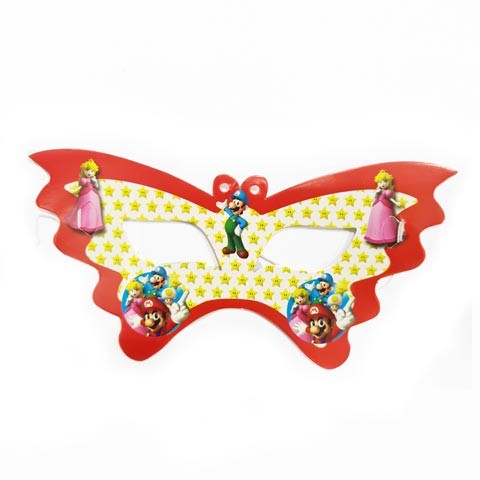 Load image into Gallery viewer, Super Mario eye masks for the kids to dress up for the birthday celebration.
