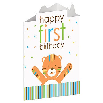 happy first birthday sign for cake table display