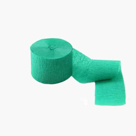 Teal Blue & Turquoise Crepe Paper party streamers for birthday party decoration.