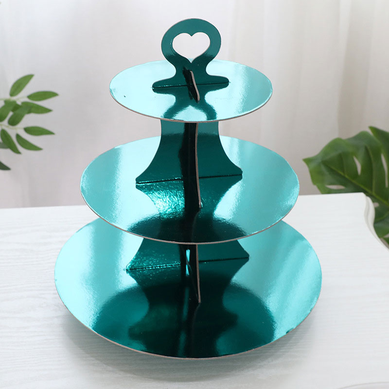 Teal Foil Cupcake Stand