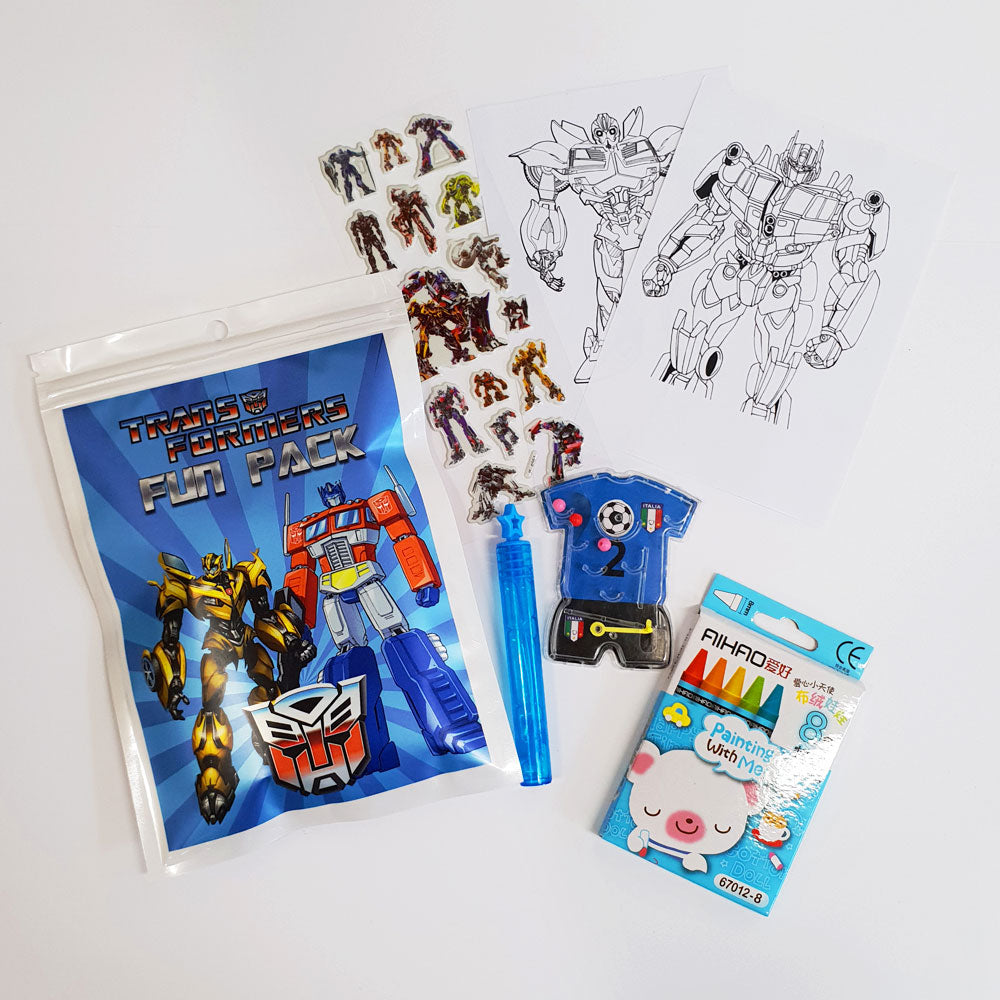 Fun Kit Transformers Transformers Party Fun Pack | Gift Favour, Party Game, Door Gifts ...