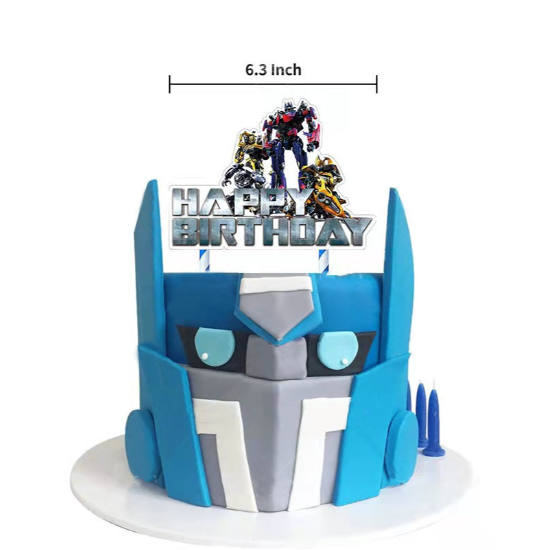 Cool Cake Topper for you to decorate your transformers birthday cake.