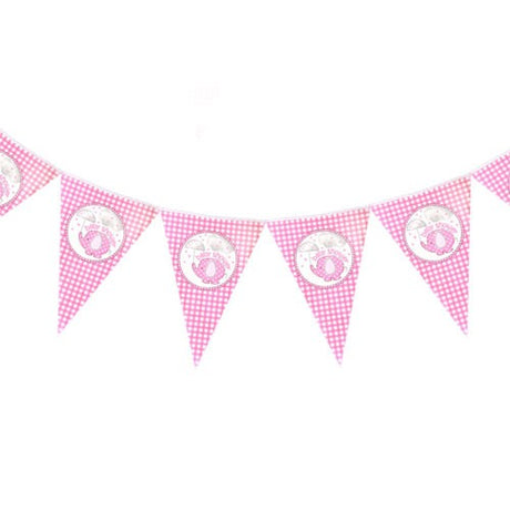 Cute elephant theme party flag banner for baby shower party decoration.