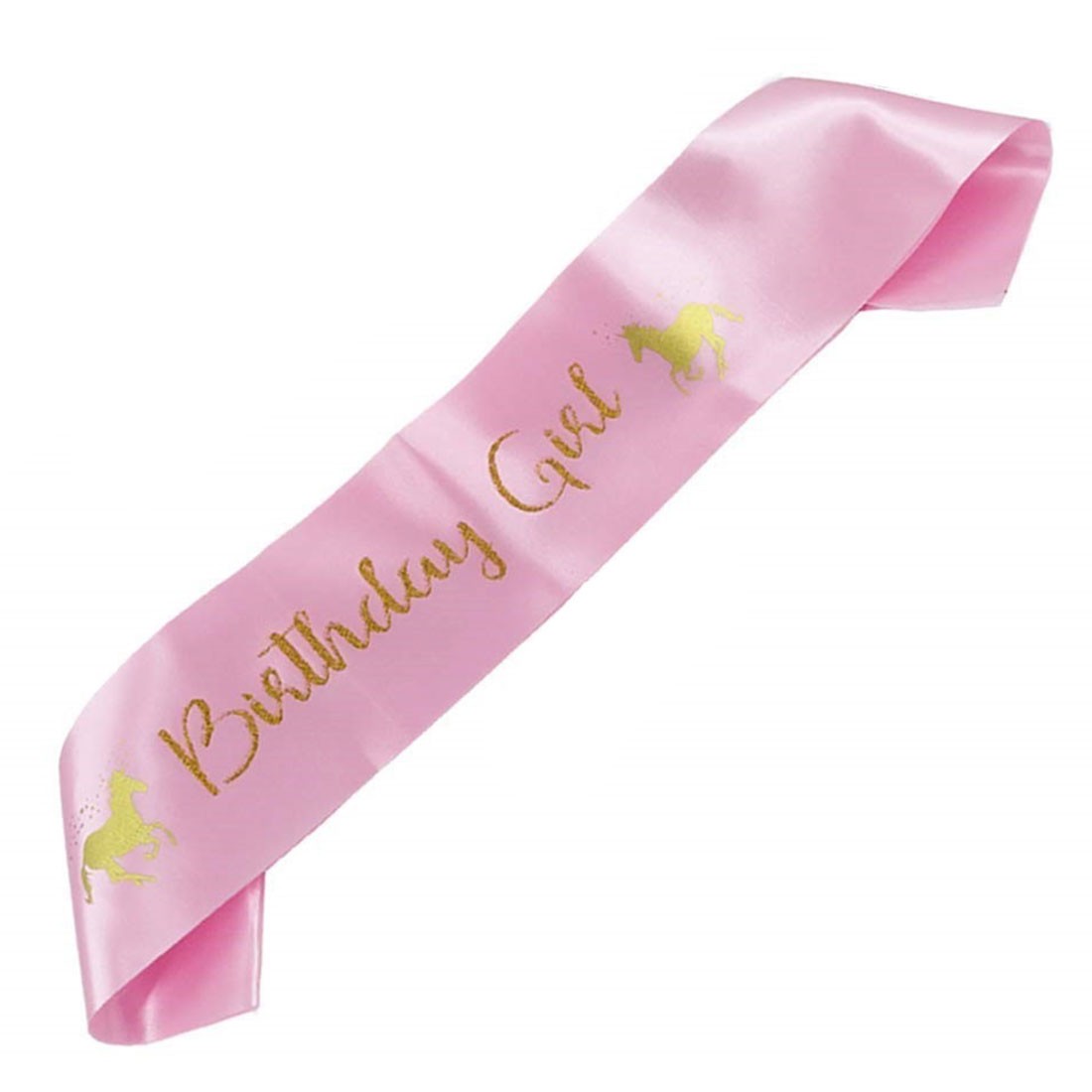 Unicorn Birthday Girl Sash (Pink)