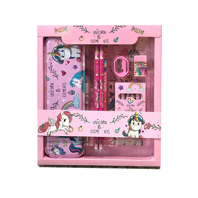 Unicorn themed stationery set for the school kids.