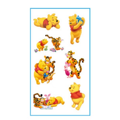 Load image into Gallery viewer, Lovely Winnie the Pooh tattoos with Pooh, Tigger and Piglet.
