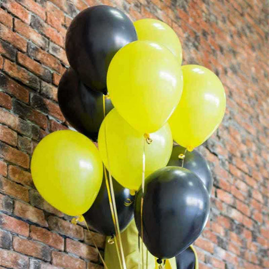 Load image into Gallery viewer, Yellow and Black Helium balloons
