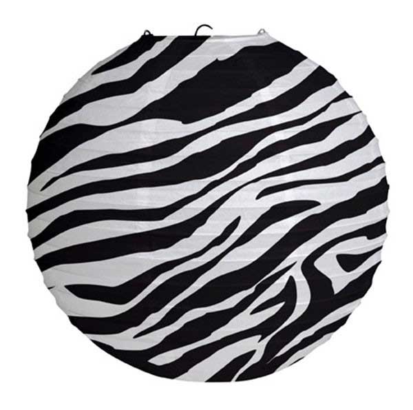  Zebra Stripes Paper Lantern - Have a elaborated and outstanding party decoration to have for your party event. Put up these captivating chevron stripes paper lanterns with some balloons, pompoms with matching colours and have a fascinating party decoration.